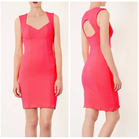 topshop neon dress